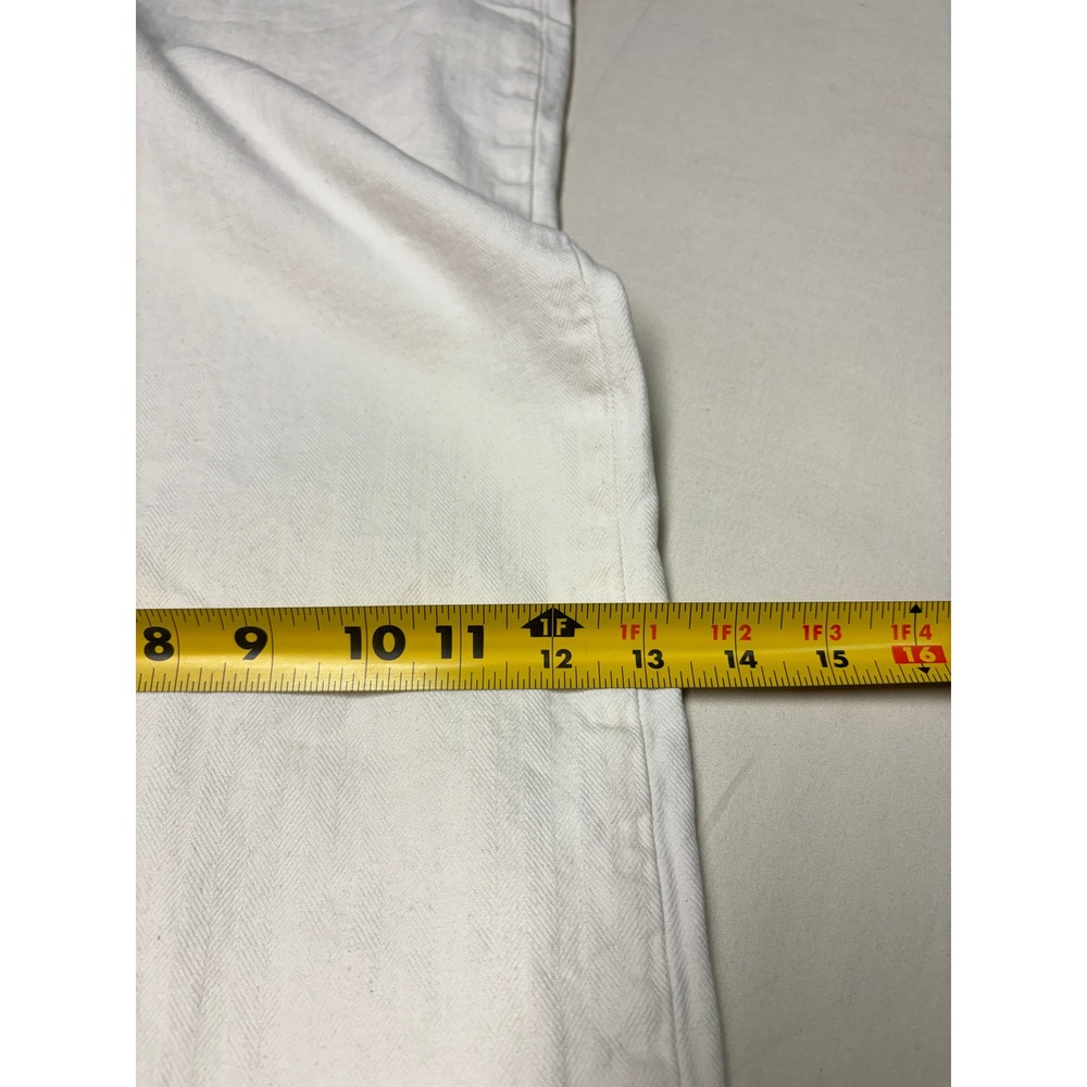 Abercrombie & Fitch Curve Love Wide Leg High Rise White Jeans Women Plus 33 L28 - Picture 9 of 11